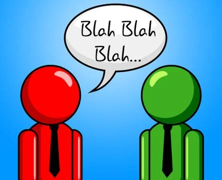 Blah conversation indicating chat gossip and dialogue Stock Illustration