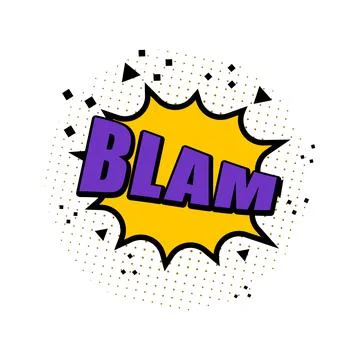 Blam expression sign at comic speech bubble icon Stock Illustration