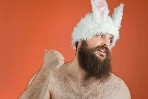 Blaming Bunny Man Stock Photos