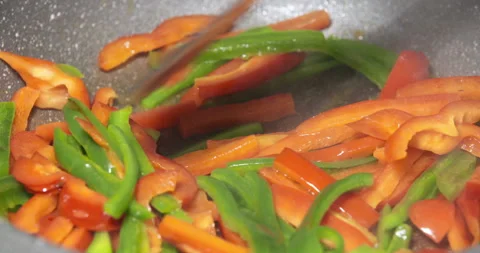 Blanching Vegetables in Butter Stock Footage 304883772