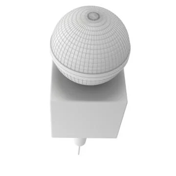 Blanck microphone. 3d render Stock Illustration