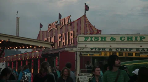 Blandford fun fair 05 Stock Footage 5165294