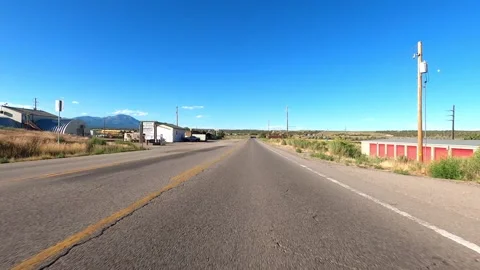 Blanding, Utah August 06 2023 Driving desert city Stock-Footage 304530407