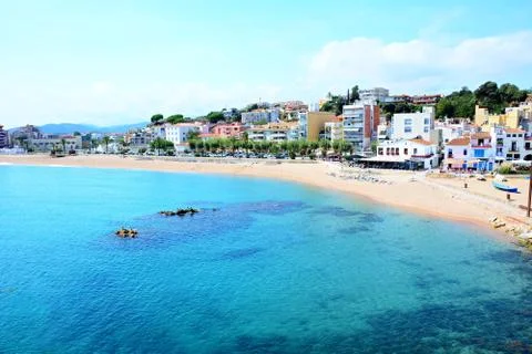 Blanes beach 库存照片