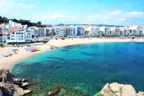 Blanes beach 库存照片