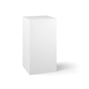 Blank 3d box over white background Stock Illustration