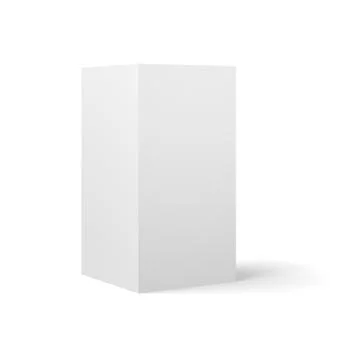 Blank 3d box over white background Stock Illustration