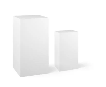 Blank 3d box over white background Stock Illustration