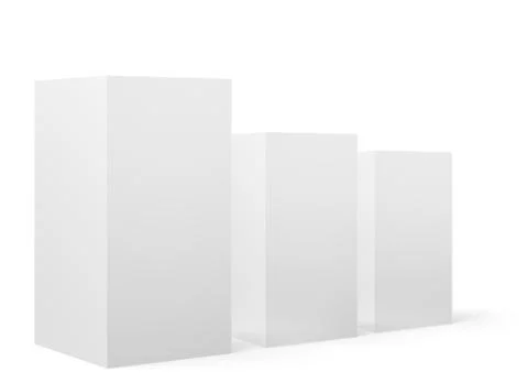 Blank 3d box over white background Stockillustratie