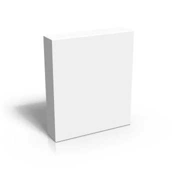 Blank 3d box on white background Stock Photos