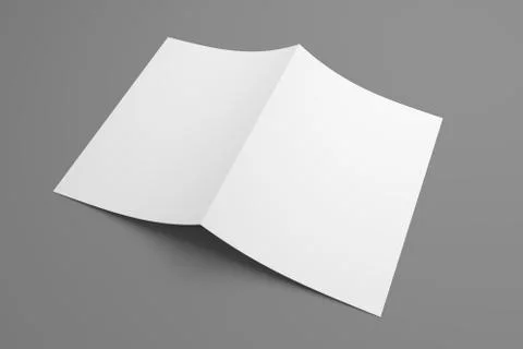 Blank 3D illustration mockup leaflet or brochure. Stock Illustration