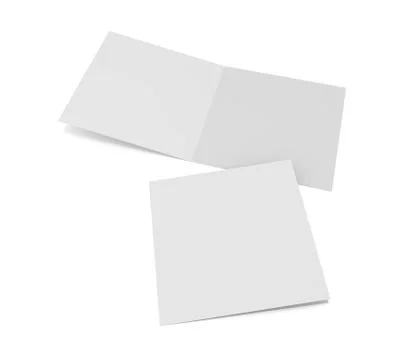 Blank 3d illustration opened square isolated mockup 스톡 일러스트