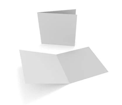 Blank 3d illustration opening square isolated greeting card Stock-Illustration