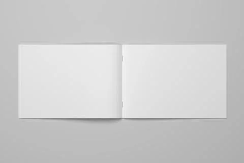Blank 3D rendering brochure magazine on gray with clipping path No. 4 Stock Illustration