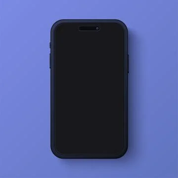 Blank 3D Smartphone Mockup Vector Design Stock Illustration