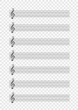 Blank A4 music notes on checkered background Stock Illustration
