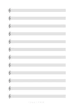 Blank A4 music notes with treble clef Blank A4 music notes with treble cle... Stock Photos