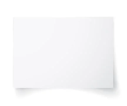 Blank A4 sheet of white paper with shadow, template for your design. Set. Vec Stock Illustration