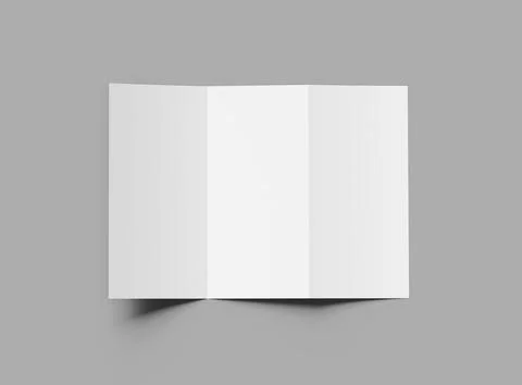 Blank A4 Trifold booklet template for presenting your design. 3d rendering Stock Illustration