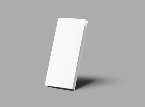Blank A4 Trifold booklet template for presenting your design. 3d rendering Stock Illustration