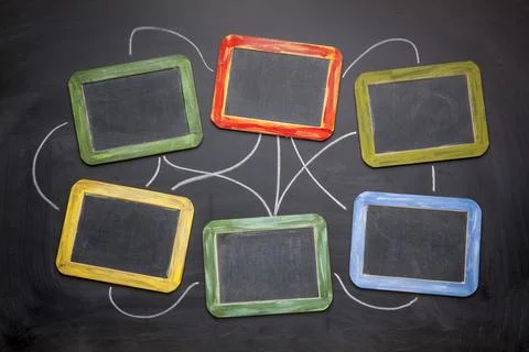 Blank abstract network or flowchart Stock Photos