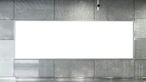 The blank advertisement column on the wall Stock Photos