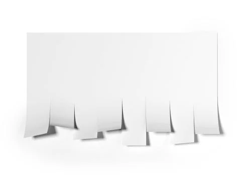 Blank advertisement with cut slips. Stock Illustration