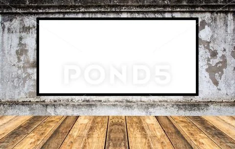 Blank advertising billboard or wide screen television Stock Photos