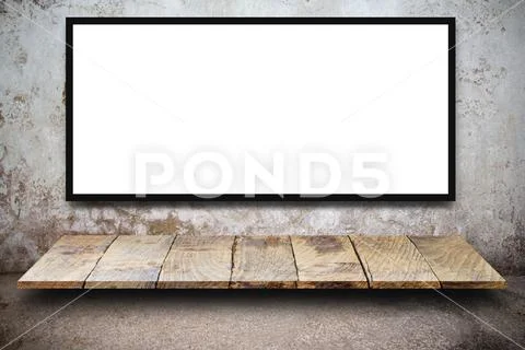 Blank advertising billboard or wide screen television Stock Photos