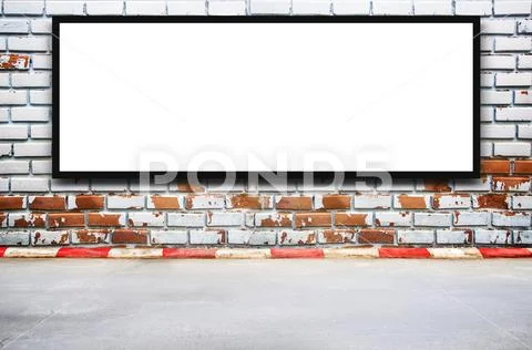 Blank advertising billboard or wide screen television Stock Photos