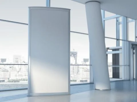 Blank advertising panel. 3d rendering 库存插图