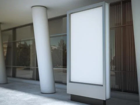 Blank advertising panel. 3d rendering Stock Illustration