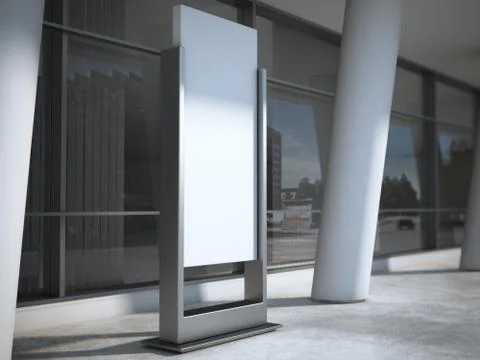Blank advertising panel. 3d rendering イラスト素材