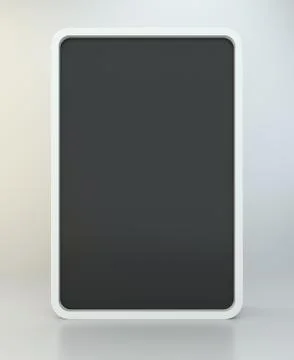 Blank advertising stand. Interactive information kiosk 3d rendering. Stock Illustration
