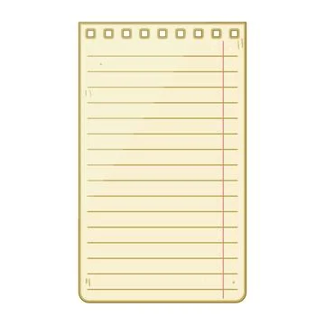 Blank aged lined paper sheet with holes Stock Illustration