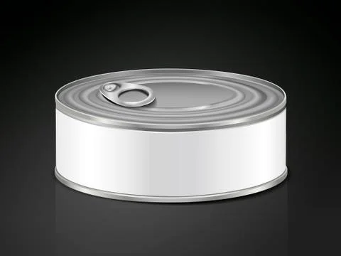 Blank aluminum can Stock Illustration