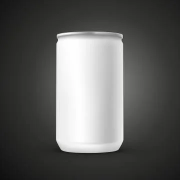 Blank aluminum can template Ilustração Stock