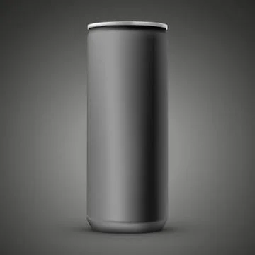 Blank aluminum can template Ilustração Stock