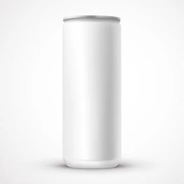 Blank aluminum can template Ilustração Stock
