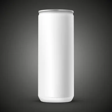 Blank aluminum can template Ilustração Stock