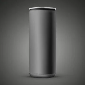 Blank aluminum can template Ilustração Stock