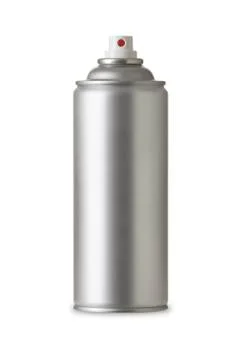 Blank aluminum spray paint can, Aerosol Spray Metal Bottle Stock Photos