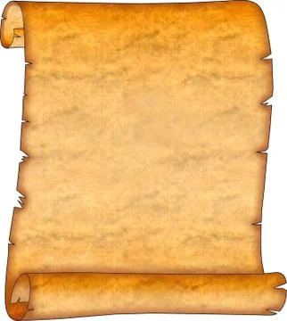 Blank Ancient Scroll Stock Illustration