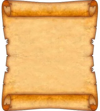 Blank Ancient Scroll Stock Illustration