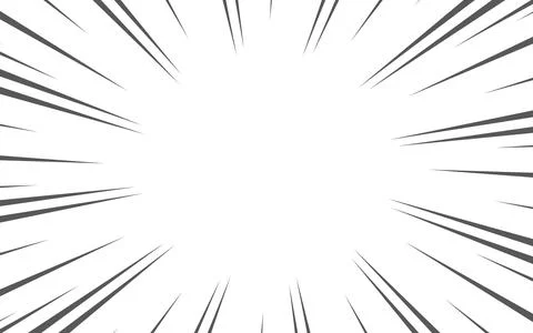 Blank anime comic template with black and white background. Stock Illustration