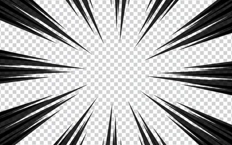 Blank anime comic template with black and white background. Illustrazione stock