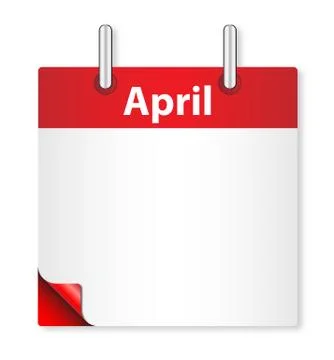 Blank April Date Ilustração Stock
