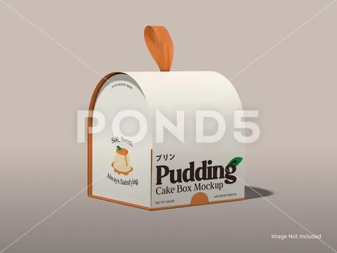 Blank Arc Box Mockup 3D Rendering for Takeaway Packaging PSD Template