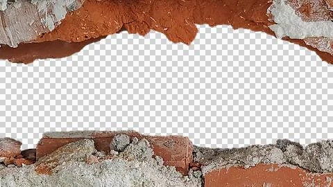 Blank background with broken brickwall borders Stock Photos