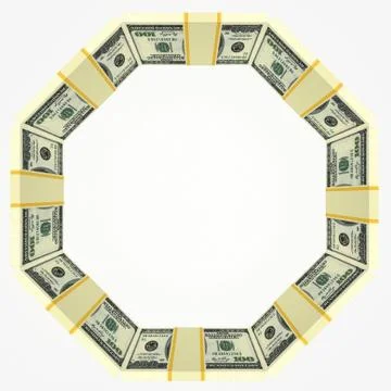 Blank background with money frame Stock Illustration